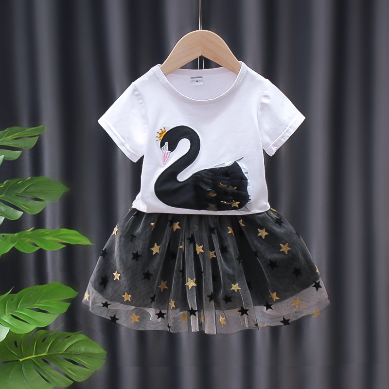 Setelan Anak Perempuan Baju Tutu Set SWAN 1 - 5 tahun