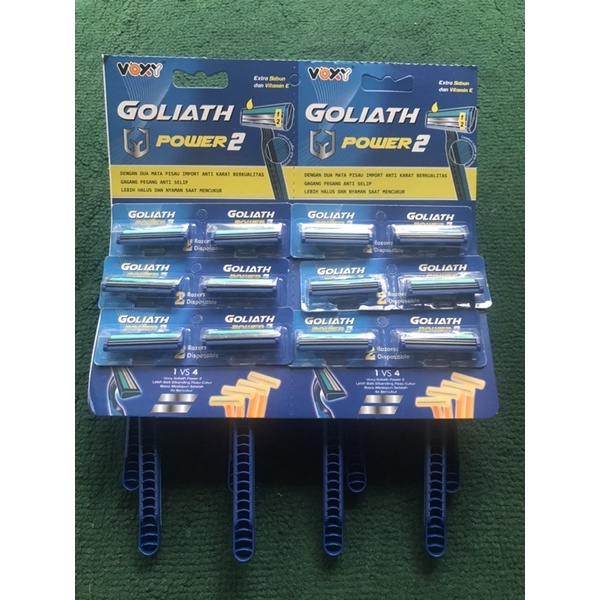 Silet Cukur/Pisau Cukur Kumis&amp;Jenggot | Goliath Power2 Blue