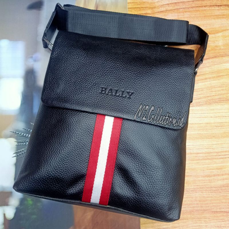 Tas Selempang Bally Leather Messenger Bag Super Premium Quality