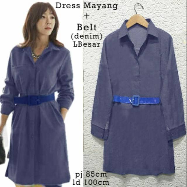 Baru GSS 38219 dress azumi+belt