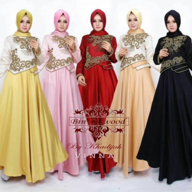Gaun Vinna Original Bin Dawood by Khadijah Moslem Wear.
