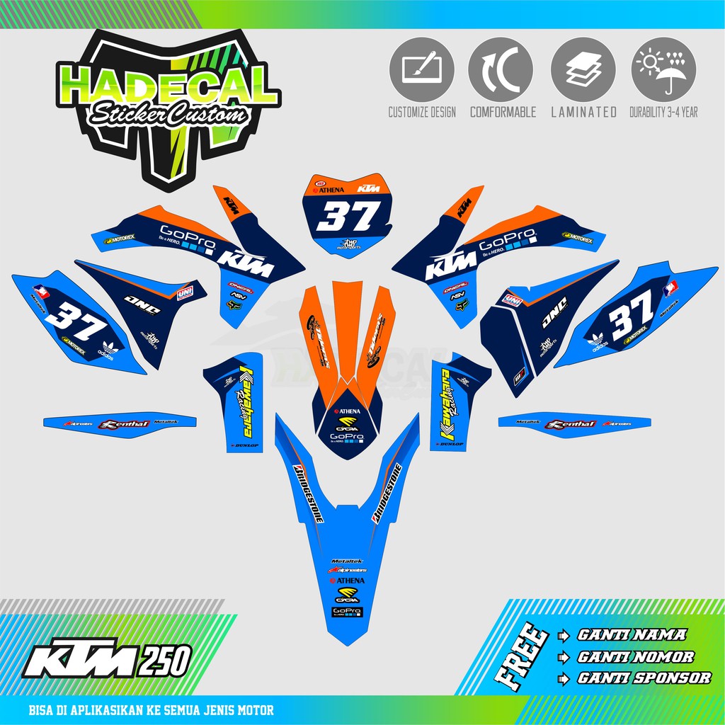 Decal Ktm 250 Sixday Shopee Indonesia