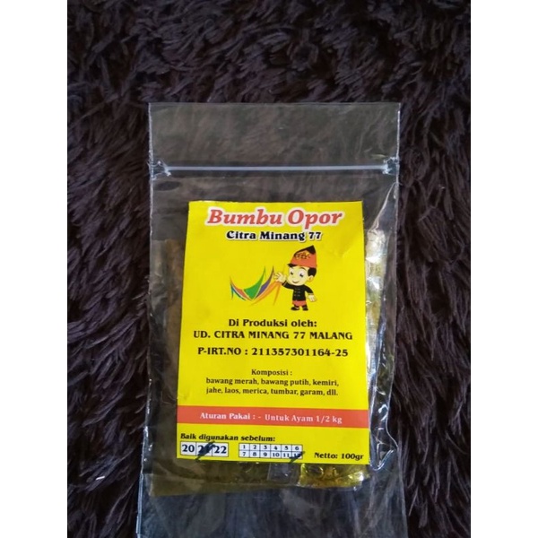 

Bumbu Masak Instan Opor 100 gr (Asli Minang Halal)