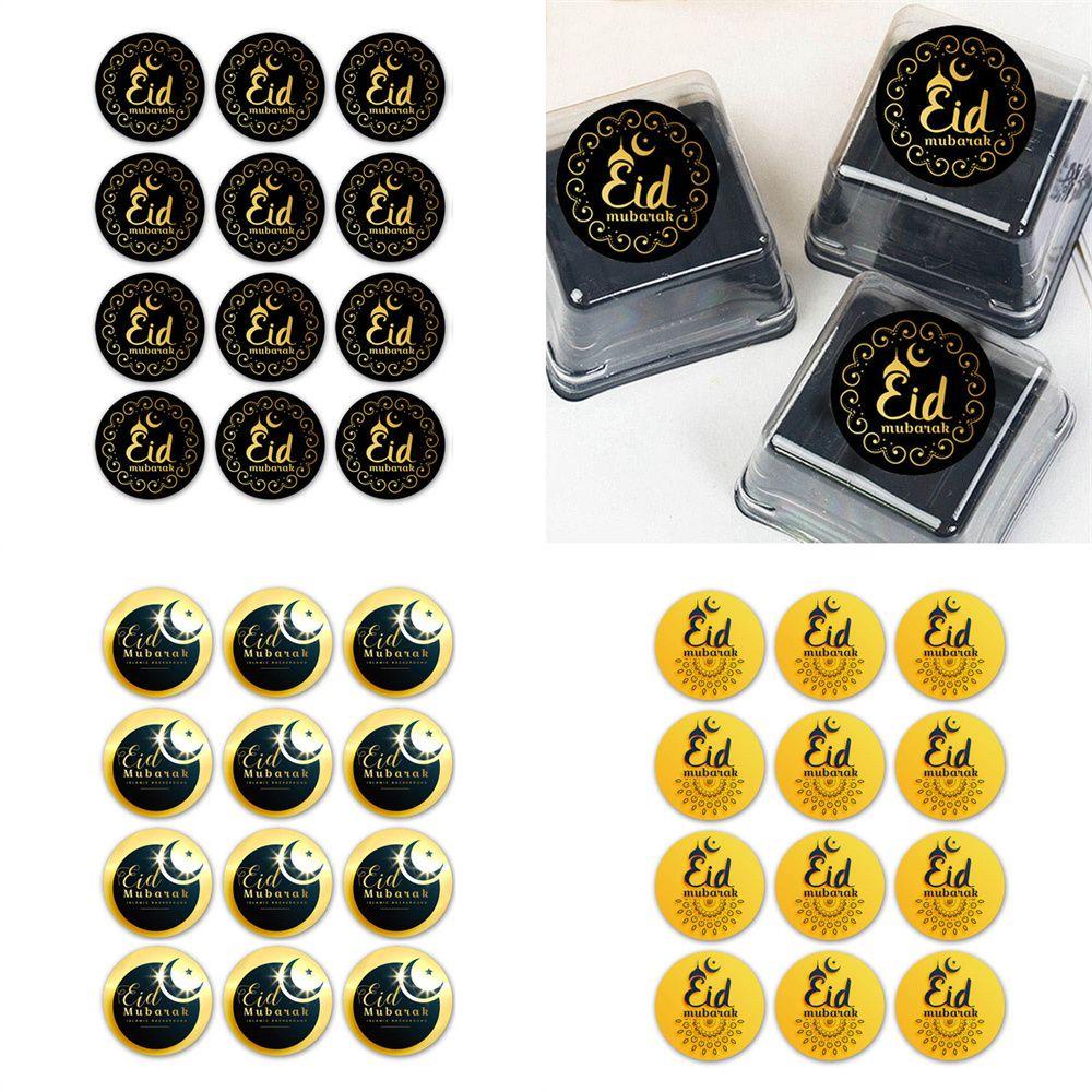 TOP 144pcs Gift Box Label Segel Perlengkapan Pesta Dekorasi Perlengkapan Muslim Islami Seal Stiker