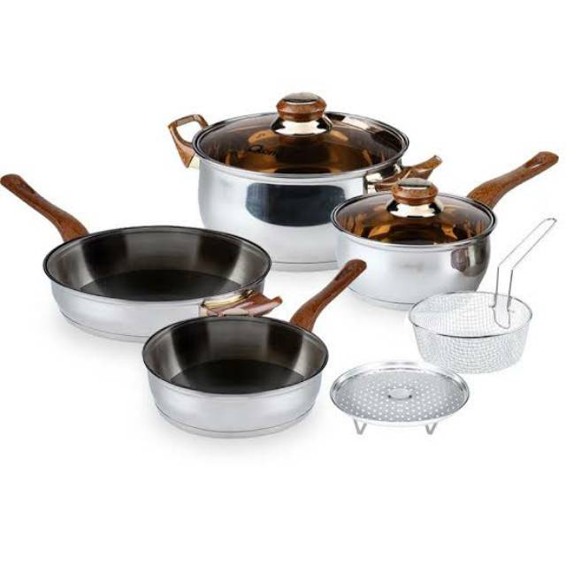 Oxone Set Panci Wajan Stainless Steel - Basic Cookware Set OX-911
