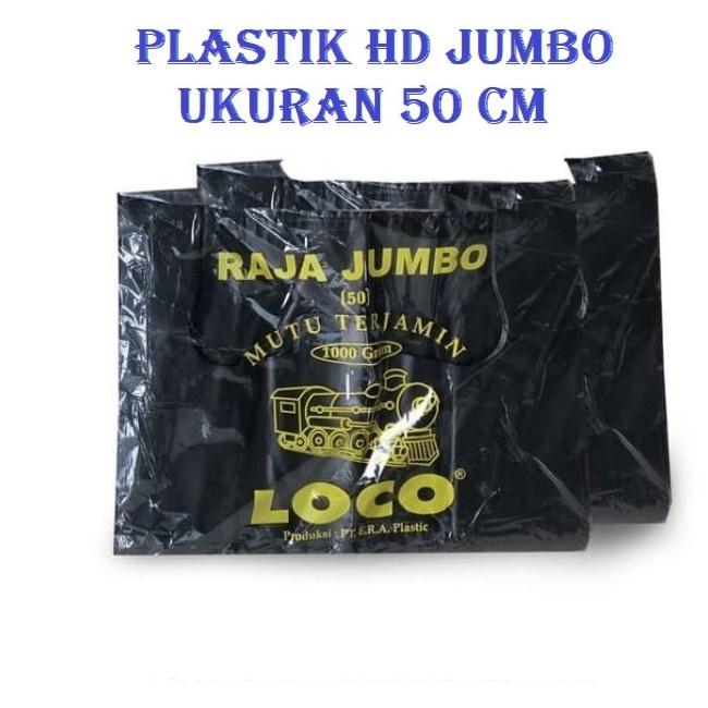 

Ginger- KANTONG PLASTIK HD KRESEK LOCO HITAM TEBAL JUMBO UK 50 CM