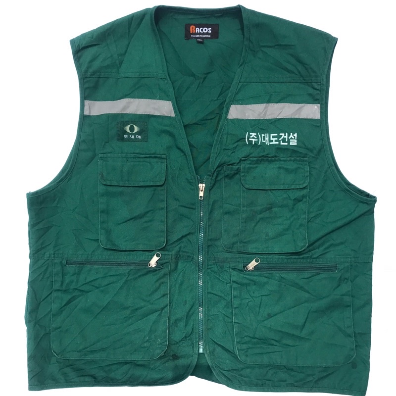ROMPI SECOND VEST GREEN 4 POCKET TAG BY TACOS