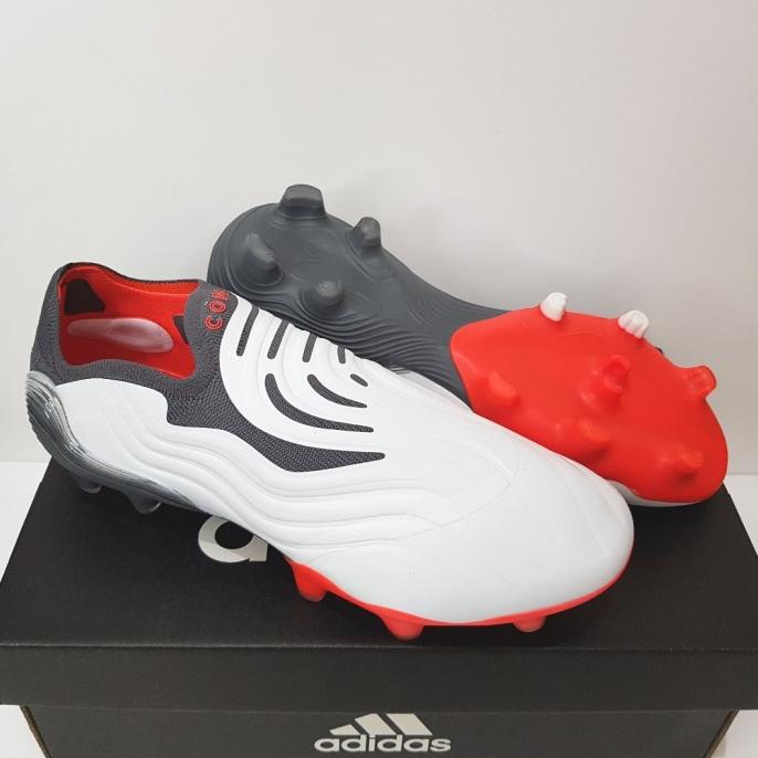 Sepatu Bola - Soccer Adidas Copa Sense + White Solar Red Iron Metal Fg Fitriyenita