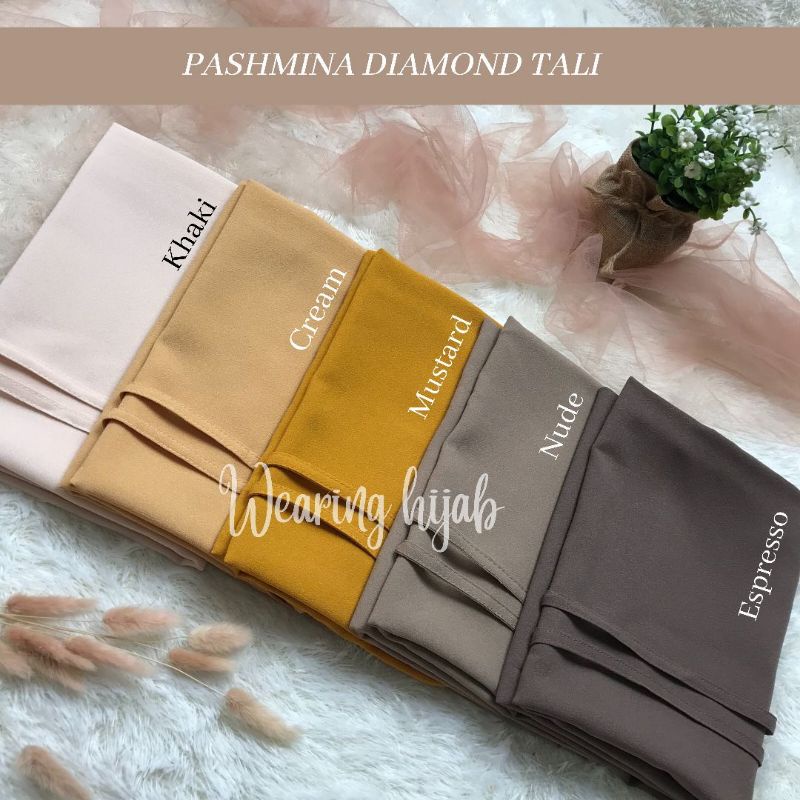 PASHMINA TALI DIAMOND / PASMINA DIAMOND / KERUDUNG INSTAN /PASMINA TALI DIAMOND STRECH