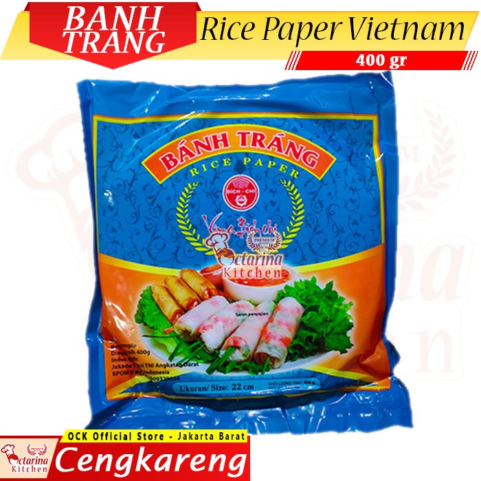

Rice Paper BANH TRANG 400 GR / Kulit Lumpia Vietnam Roll 400gr - 1 PAK