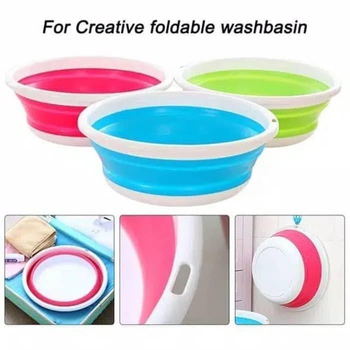 Promo Baskom lipat portable baskom plastik besar ember lipat praktis