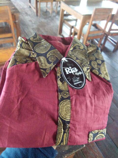 Bswart Batik Hrb026 Kenongo Hem Pendek Padi Pekalongan M L Xl Batik Pria Murah Modern