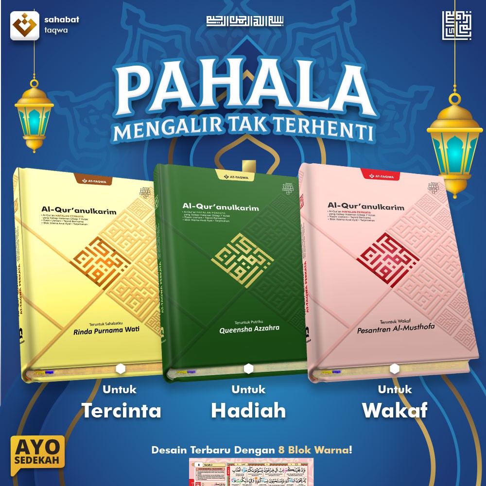 Al Quran Attaqwa Custom New A4 Alquran Hafalan At-taqwa Perkata Bonus