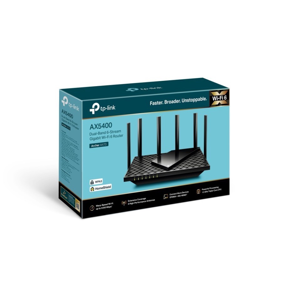 Tp-link Archer AX73 AX5400 WiFi 6 Wireless Router Tplink AX 73 AX 5400