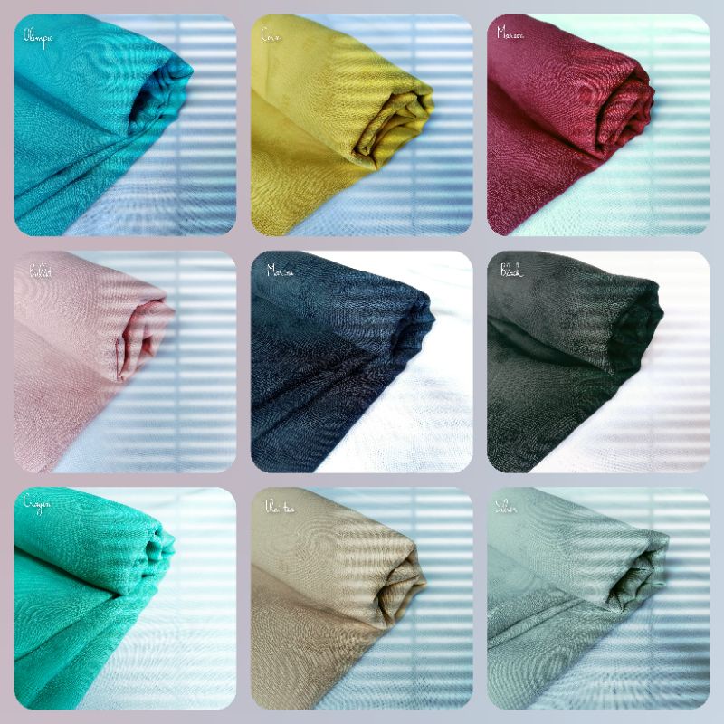 Termurah Hijab Bella Square Dobby / POTTON BURBERRY / Potton Dobby 115x115cm