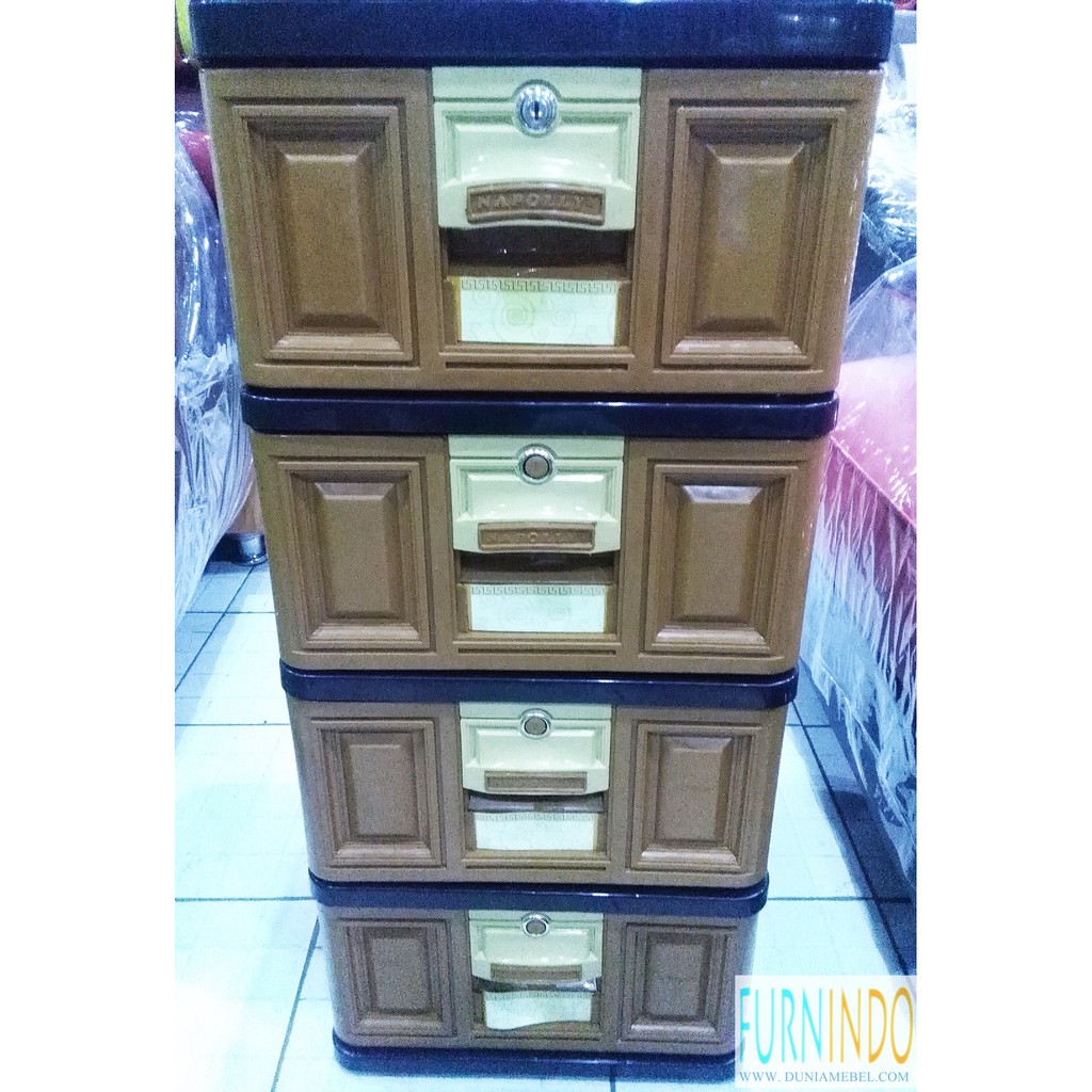 Lemari Laci Plastik Napolly STB 400 (4 Laci)