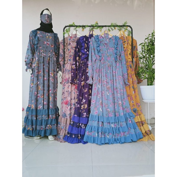 gamis syari ceruty printing