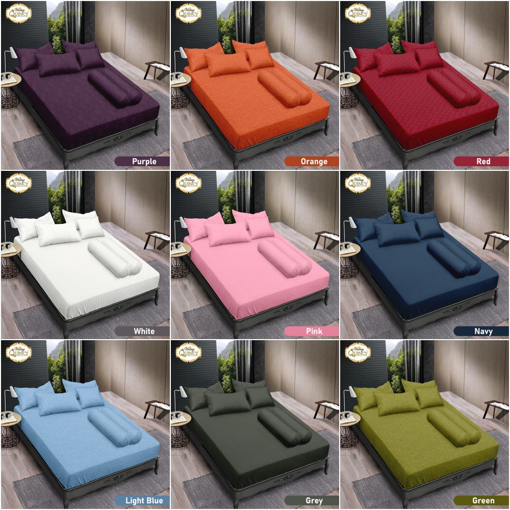 Vallery Quincy - Sprei Extra King T30 (200x200) tinggi 30 Polos Embossed Terlaris pilihan