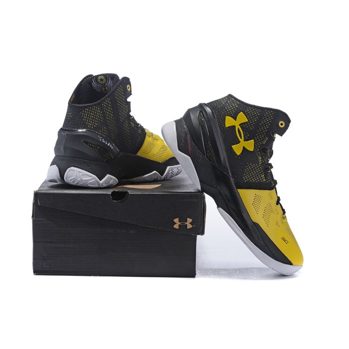 Sepatu Basket - Under Armour Curry 2 Black Yellow - PRM