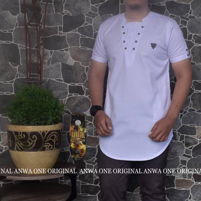Koko lengan pendek model cina. Fashion muslim