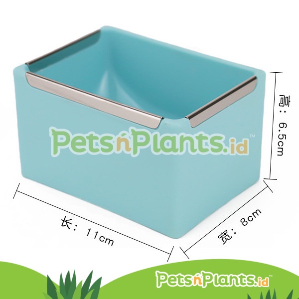 Tempat Makan Minum Hewan Hamster Kelinci Chinchilla Gantung Plastik Anti Gigit - Pet Feeding Bowl