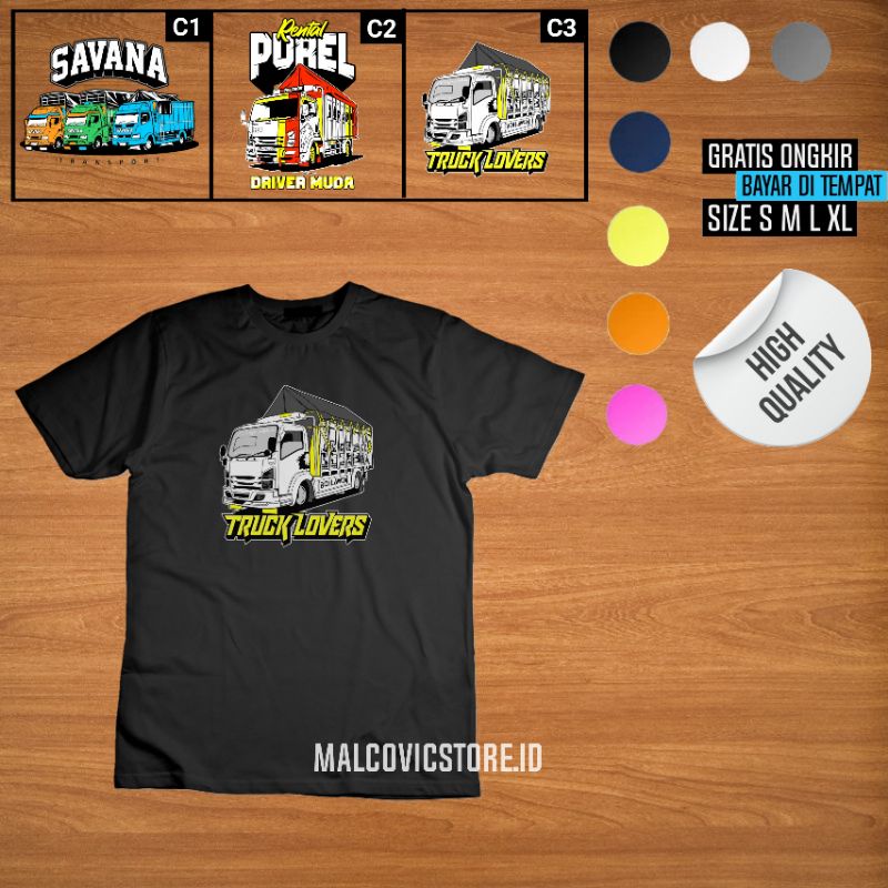 Kaos anak laki/kaos anak truk oleng/oblong anak laki/atasan anak laki laki motif truk oleng/t-shirt 