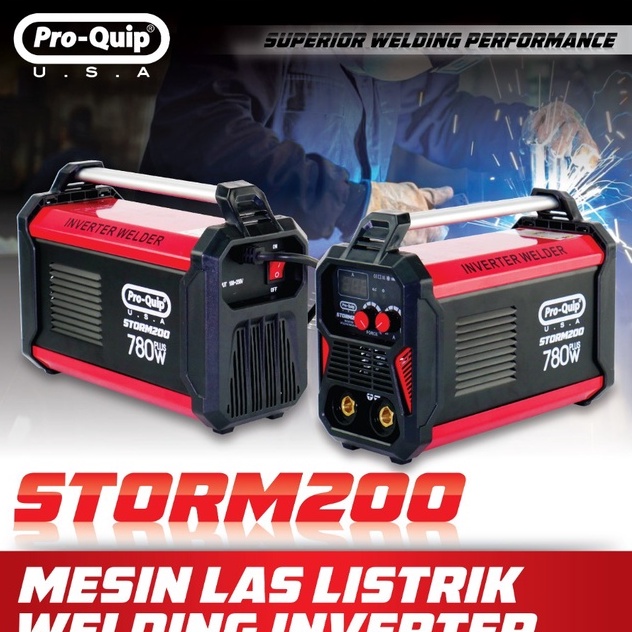 MESIN LAS LISTRIK WELDING INVERTER PROQUIP STORM200
