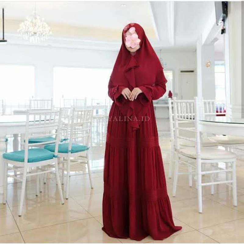 ORDERAN KA FITZTRI preloved gamis set by AISYALINA ID no qnanz jawhara syari ditsy