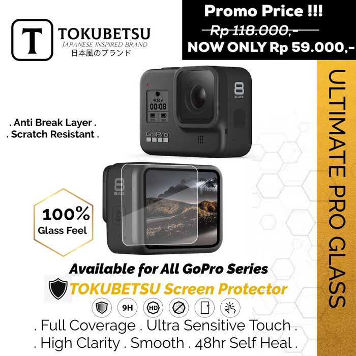 Tokubetsu GoPro Hero 7 Kamera Anti Gores Hydrogel - Screen Protector - 2 Pc Hero 7 Black Limited