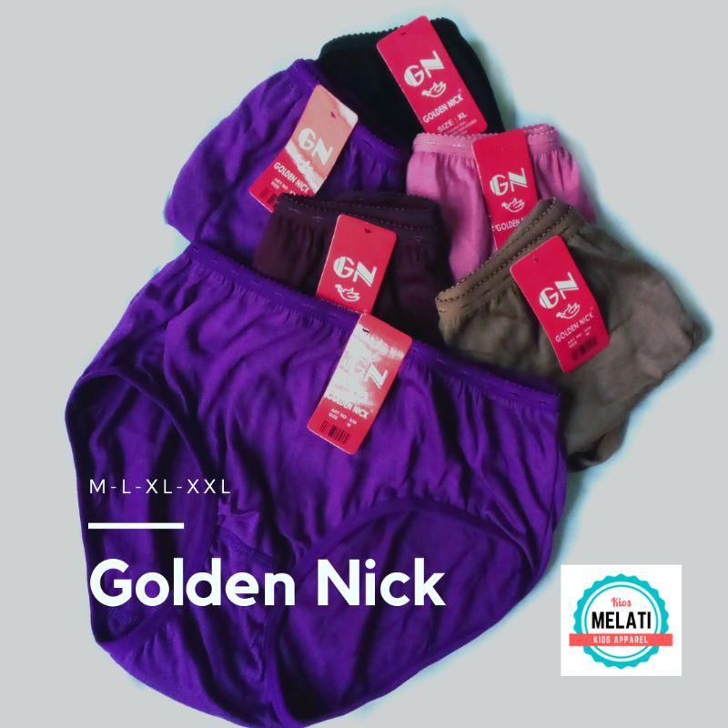 Celana Dalam CD Golden Nick Wanita Mini Polos Warna Gelap XXL