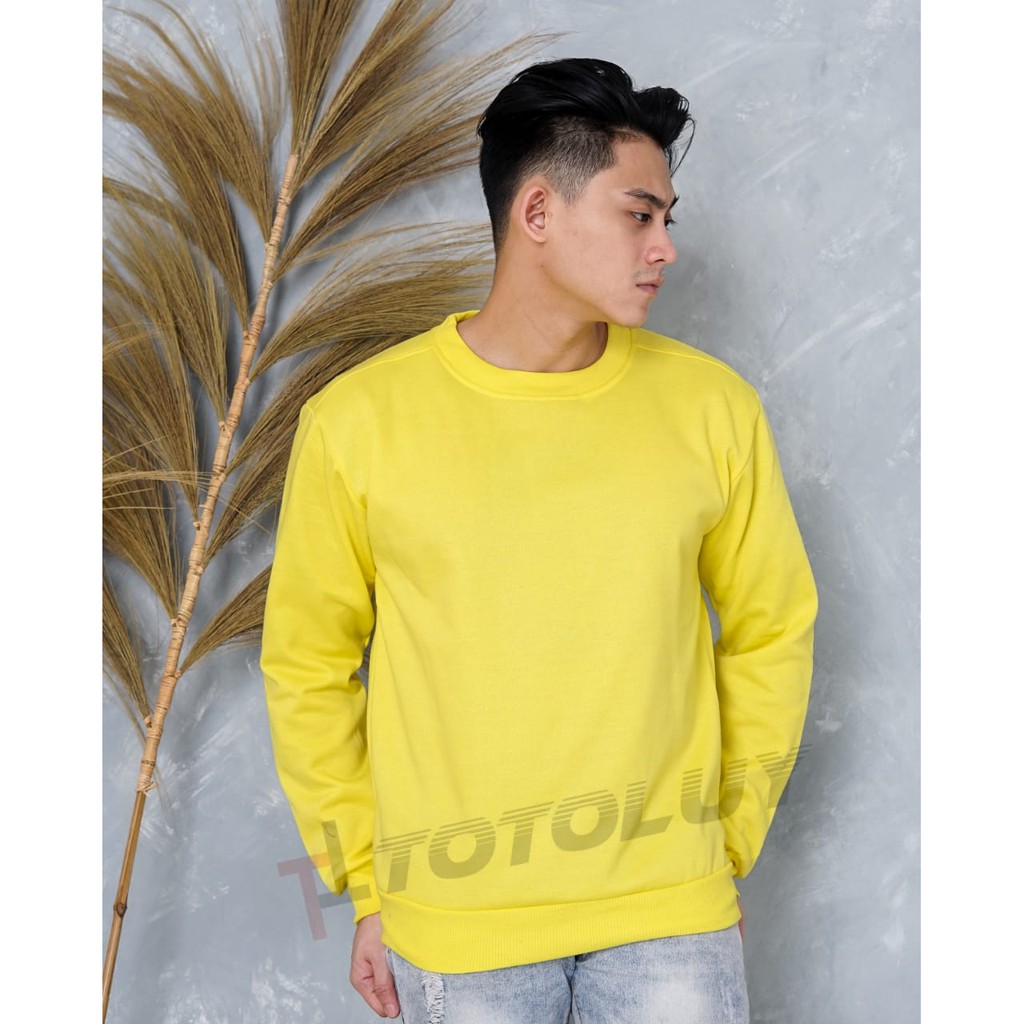 MUKZHOP - JUMPER SWEATER BASIC POLOS / TOTOLUY.ID / KUNING