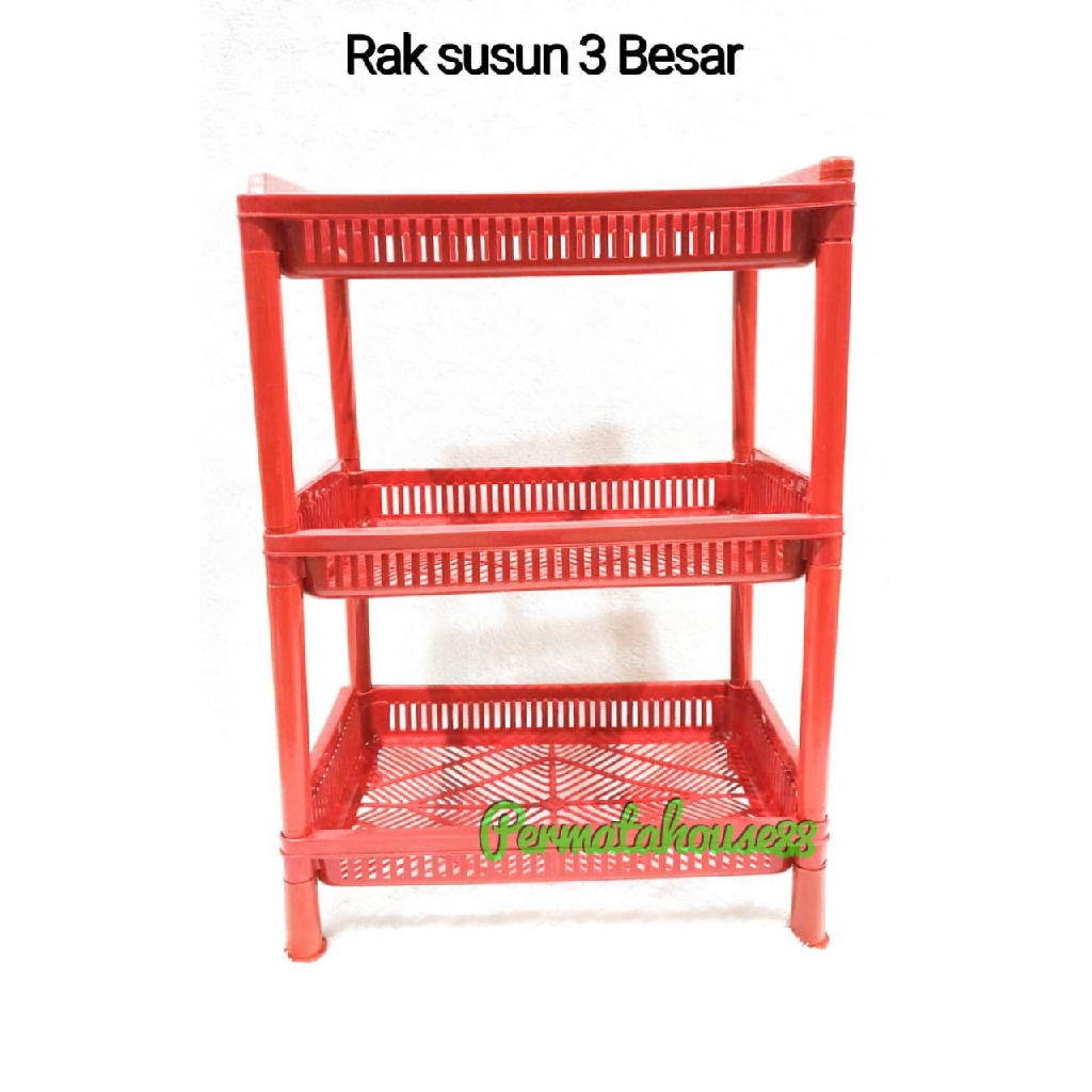 RAK PLASTIK 3 SUSUN BESAR /RAK BUMBU/RAK SERBA GUNA