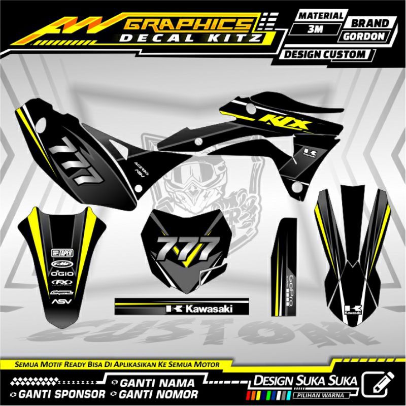 Decal Stiker KLX Gordon Silver Stabilo Full Body