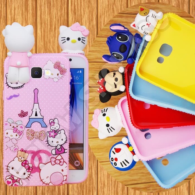 Softcase 3D Boneka Intip + Tempered Glass