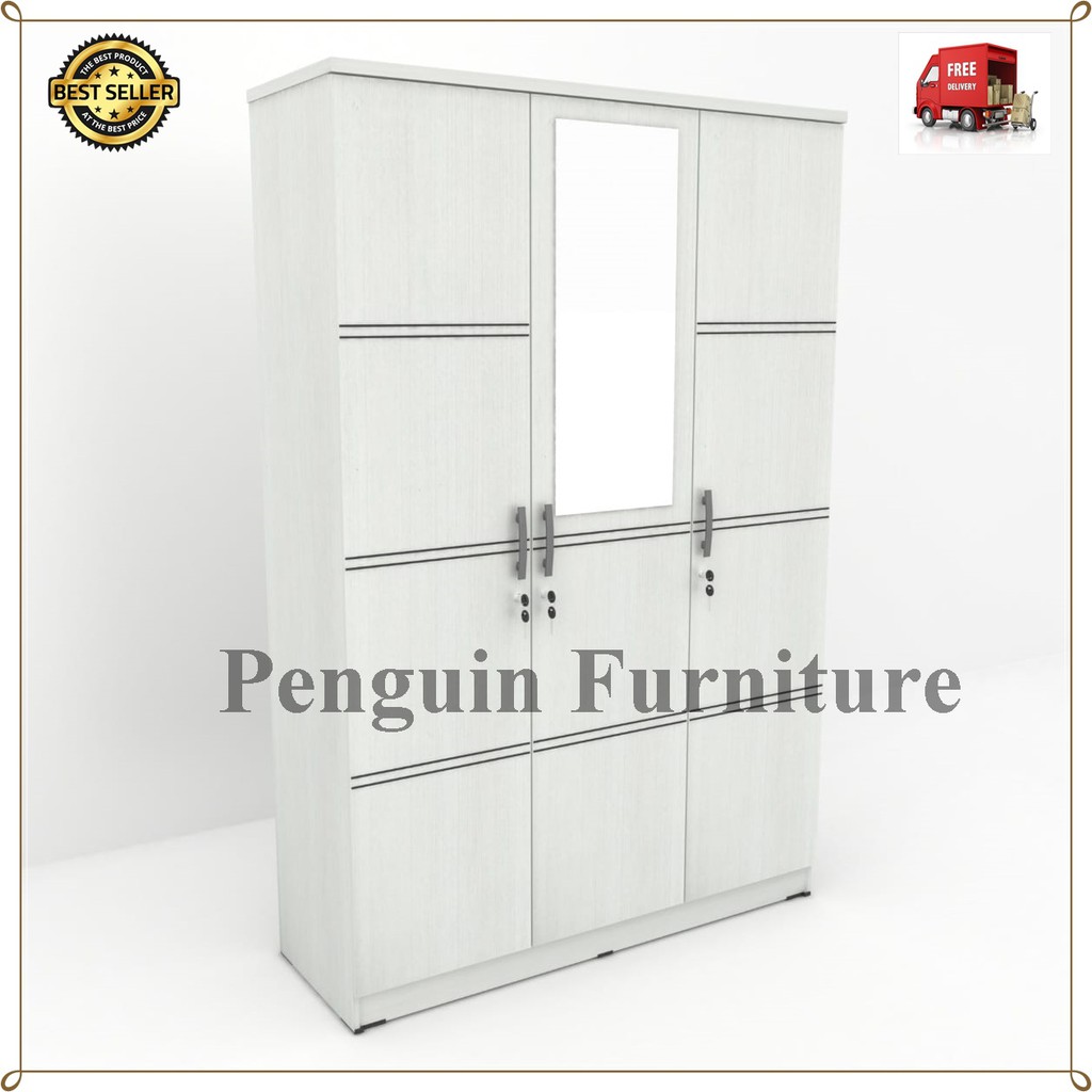 Lemari Pakaian 3 Pintu Cermin 20 LP 305