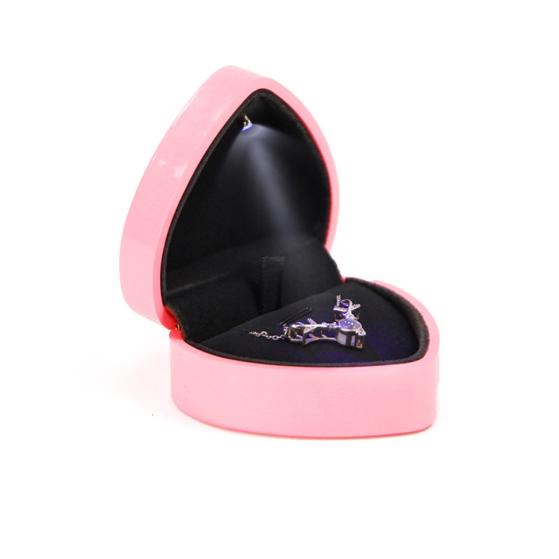 ★LED★Kotak Cincin Hati Love Kotak Perhiasan Wedding Cincin/Finger Ring Box