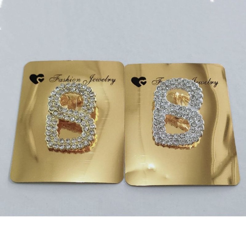 Bros Dagu Bros Hijab Motif B Permata Kristal Pin Brooch Gaya Korea