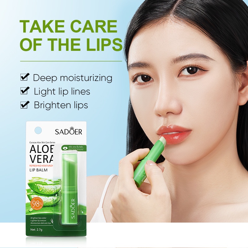 Jual Sadoer Lip Balm Aloe Vera 98 Moisturizing Lip Balm Lipstick