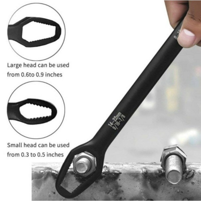 kunci pas - double head key wrench - ratchet spanner universal