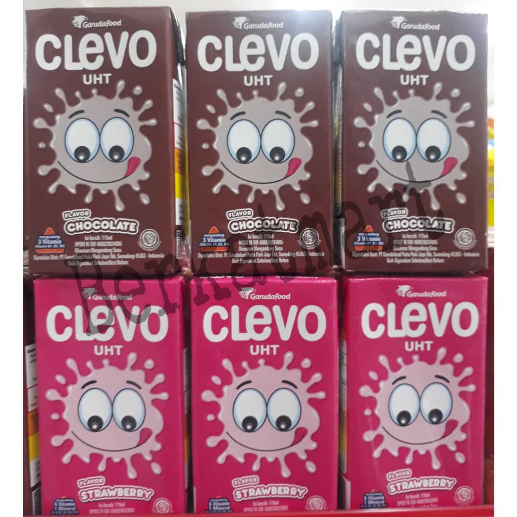 SUSU CLEVO UHT MILK 115ML CHOCOLATE - STRAWBERRY