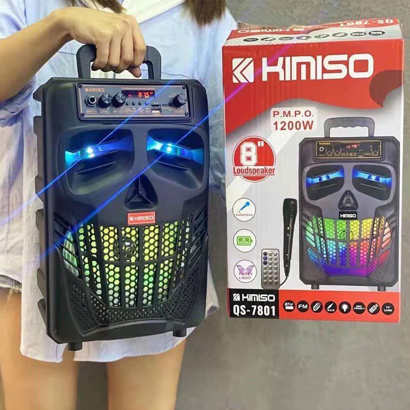 COD SPEAKER BLUETOOTH KARAOKE 8 INCH KIMISO QS-7801 PLUS MIC KARAOKE X-BASS / SPEAKER KARAOKE KIMISO 7801 / SPEAKER SALON AKTIF