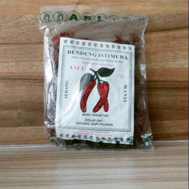 

Dendeng sapi istimewah cap cabe 250gr