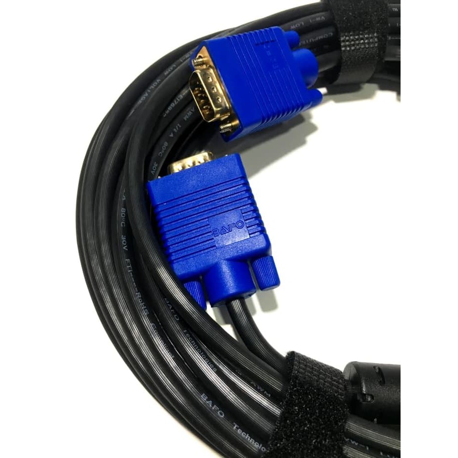 Cable Vga Bafo 10M 15 pin gold Hd 768p for Monitor-projector 10m3030-V1 - Kabel vga Hd15 10 meter