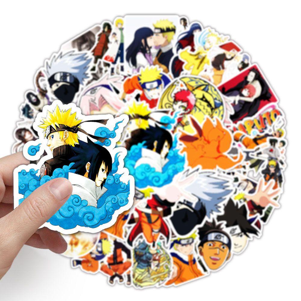 Lanfy Naruto Stiker DIY Label Kartun Anime Klasik Gitar Laptop Motor Sekolah Kantor Perlengkapan Skateboard Animel Stickers