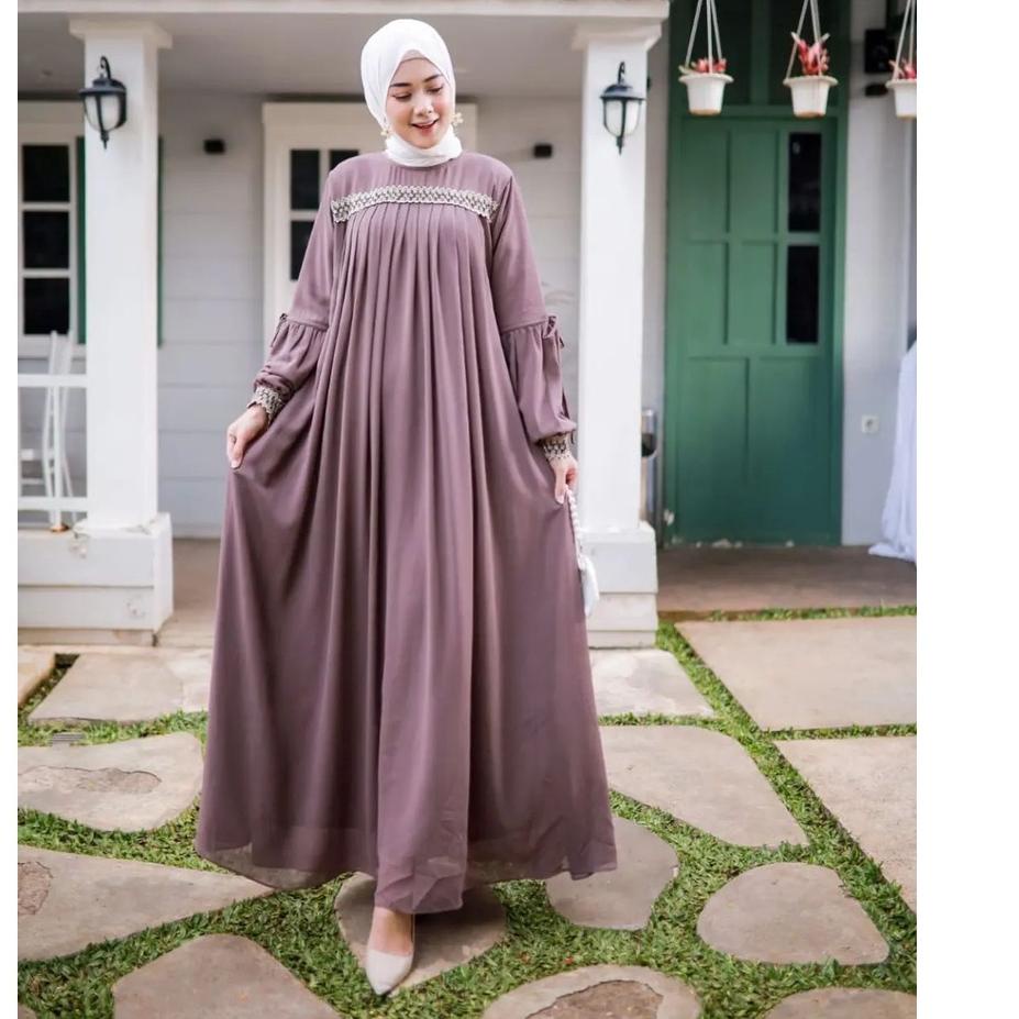 Special Price.. Gamis Wanita Kekinian Terbaru 2022 Baju Wanita Gamis Putih Gamis jumbo Anggun Maxy D