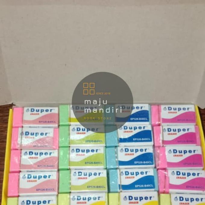 

PACK PENGHAPUS WARNA WARNI ISI 40 PCS