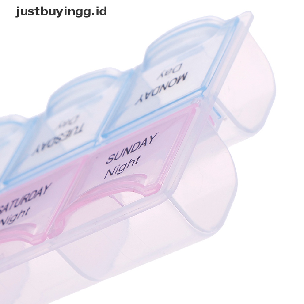 (Justbuyingg.Id) 1pc Kotak Organizer Obat 7 Hari Mingguan