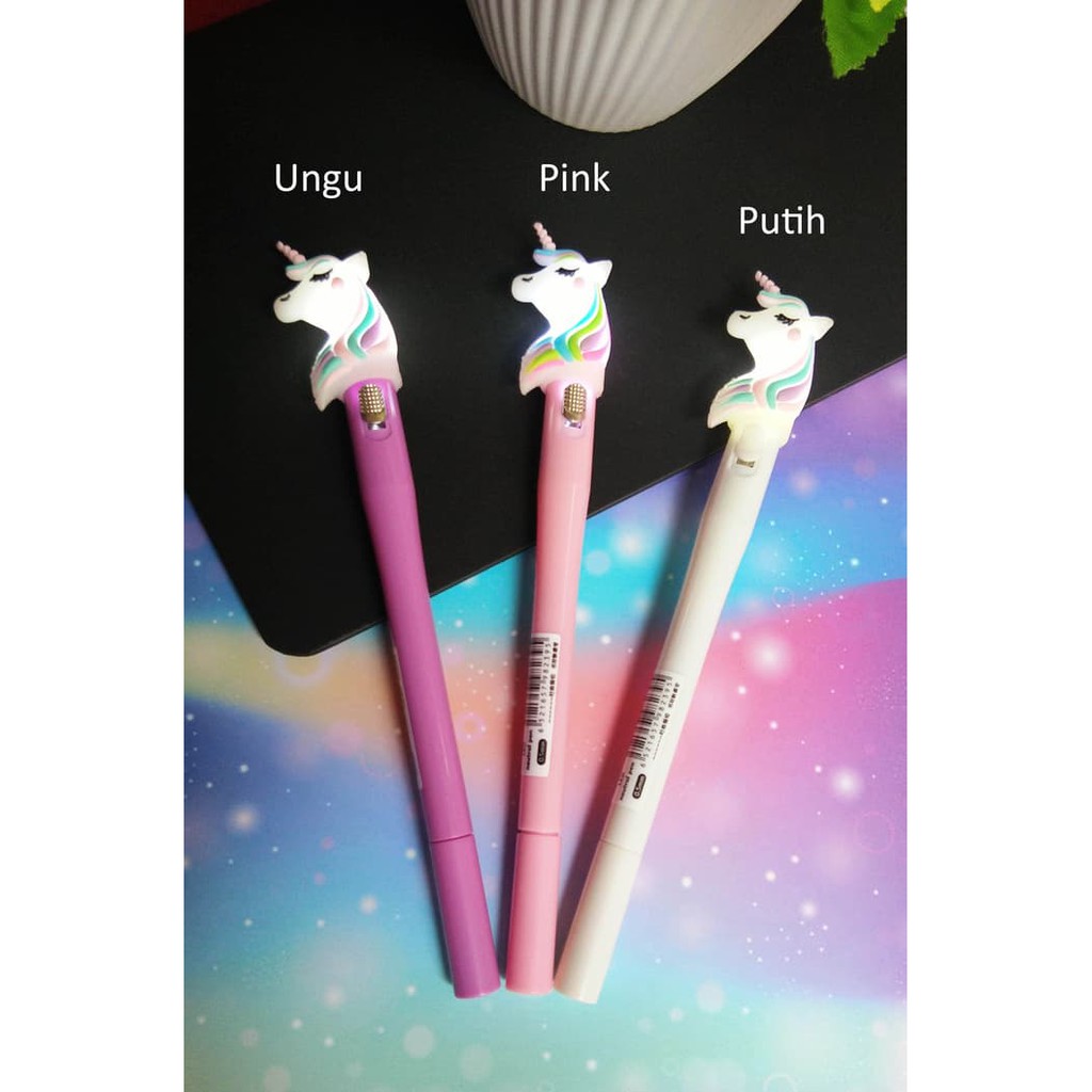 

Pulpen Lampu Unicorn bisa nyala / Unicorn LED Pen