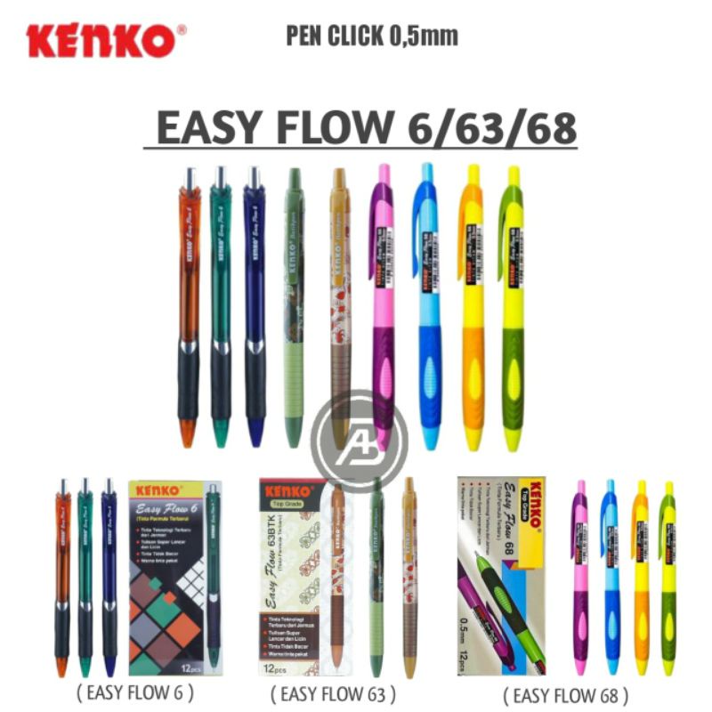 

BALLPEN/PULPEN/PENA/CLICK 0,5mm /EASY FLOW 6/62/68/KENKO