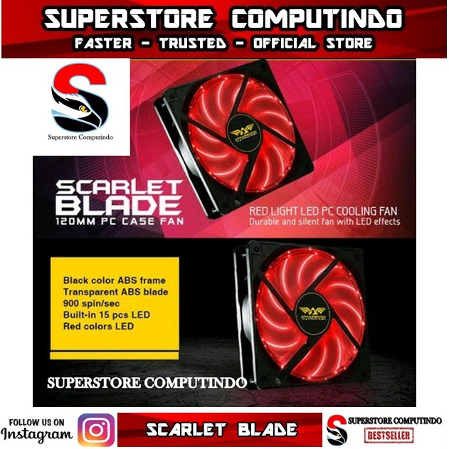 Fan Armaggeddon Scarlet Blade 12cm Red Led